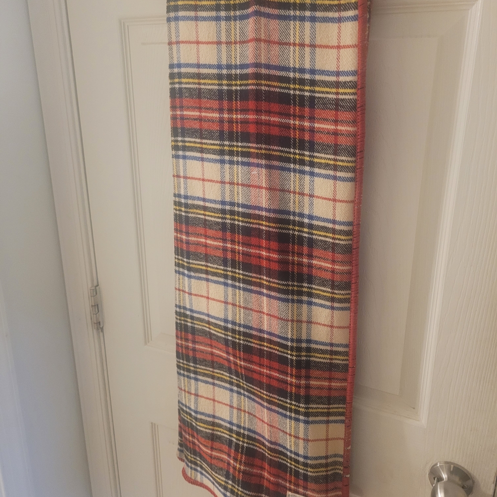 Lauren Ralph Lauren Red and Cream Plaid Throw